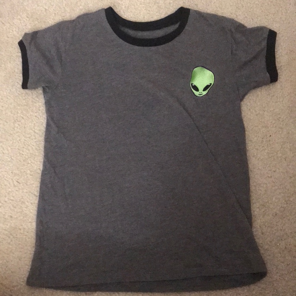 Black and Gray Ringer Tee
